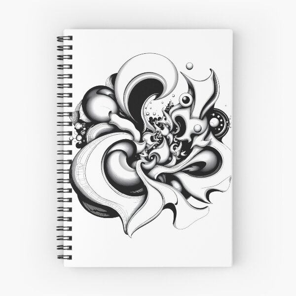 Item preview, Lines White Black Abstract Forms Space Exploration Visions designed and sold by ART ATTACK ZONE.