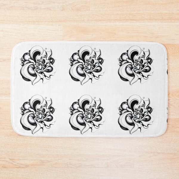 Item preview, Lines White Black Abstract Forms Space Exploration Visions designed and sold by ART ATTACK ZONE.