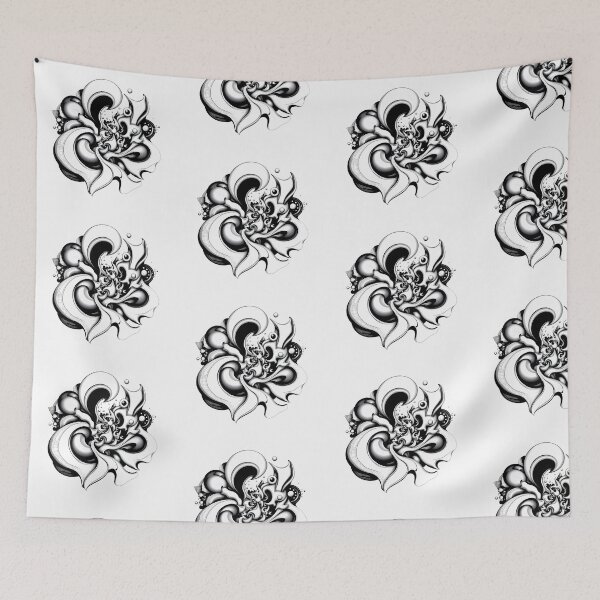 Item preview, Lines White Black Abstract Forms Space Exploration Visions designed and sold by ART ATTACK ZONE.