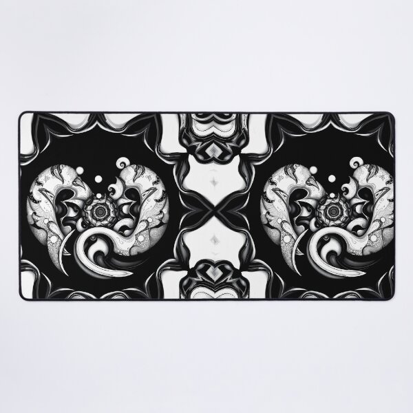 Item preview, Surreal White Black Abstract Forms Space Exploration Visions designed and sold by ART ATTACK ZONE.