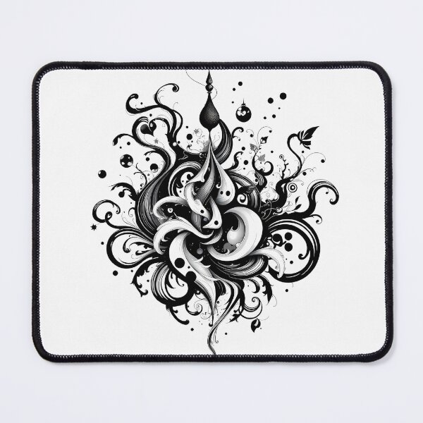 Item preview, Minimal White Black Abstract Forms Space Exploration Visions designed and sold by ART ATTACK ZONE.
