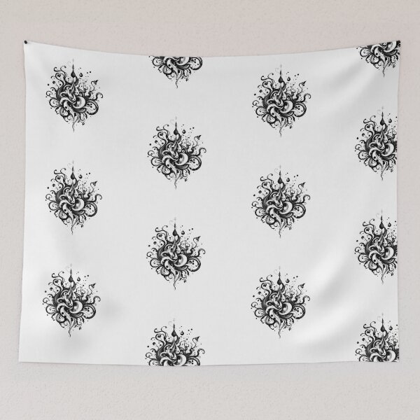 Item preview, Minimal White Black Abstract Forms Space Exploration Visions designed and sold by ART ATTACK ZONE.