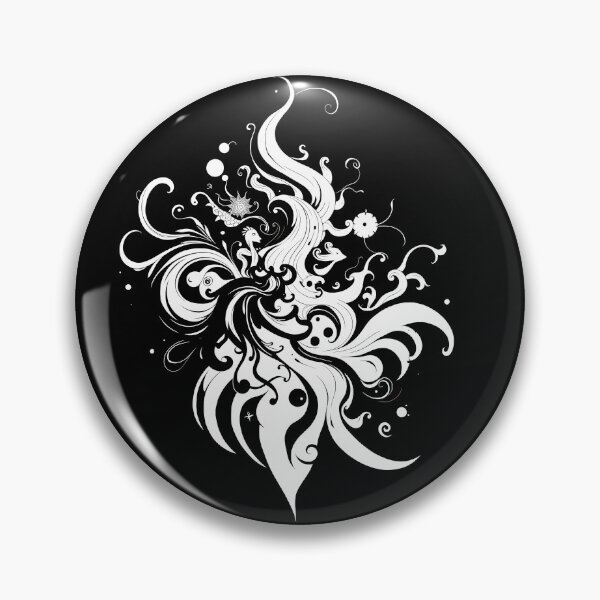 Item preview, Flame White Black Abstract Forms Space Exploration Visions designed and sold by ART ATTACK ZONE.
