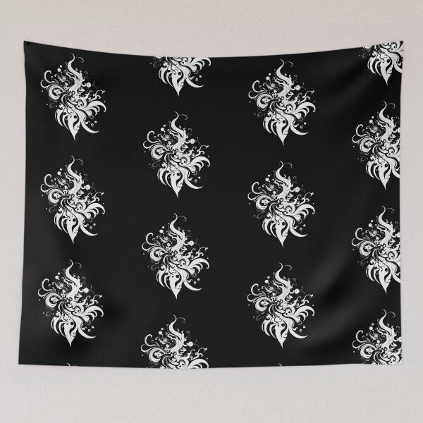 Item preview, Flame White Black Abstract Forms Space Exploration Visions designed and sold by ART ATTACK ZONE.