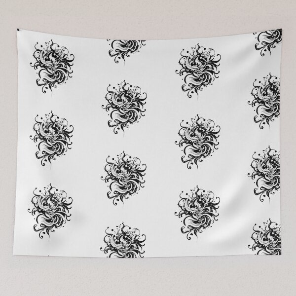 Item preview, Waves White Black Abstract Forms Space Exploration Visions designed and sold by ART ATTACK ZONE.