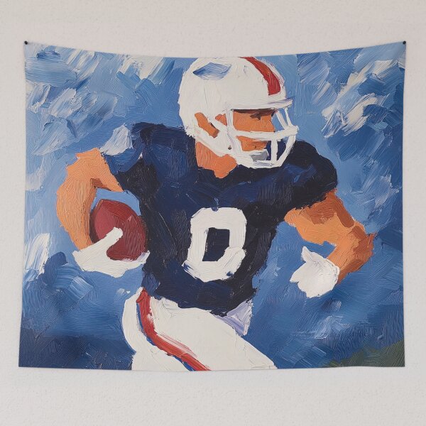 Item preview, American football player | Post-impressionist painting style designed and sold by ComicsFactory.