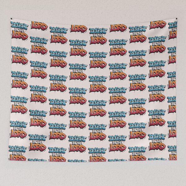 Item preview, Psalm 37:4 - Delight in the Lord Graffiti Christian Street Art Bible Verse designed and sold by  KnitLuv.