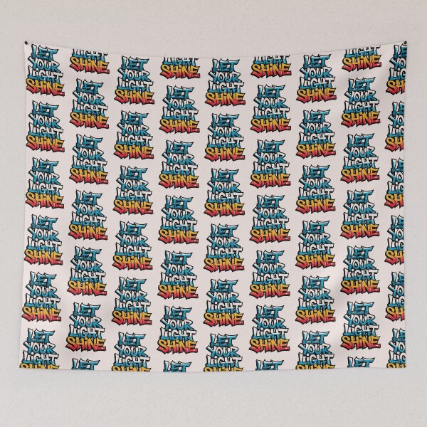 Item preview, Matthew 5:16 - Let Your Light Shine Graffiti Christian Street Art Bible Verse designed and sold by  KnitLuv.