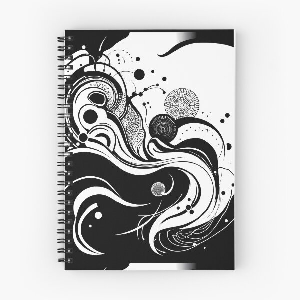 Item preview, Nation Mania Black White Abstract Surreal Art Exploration Visions designed and sold by ART ATTACK ZONE.