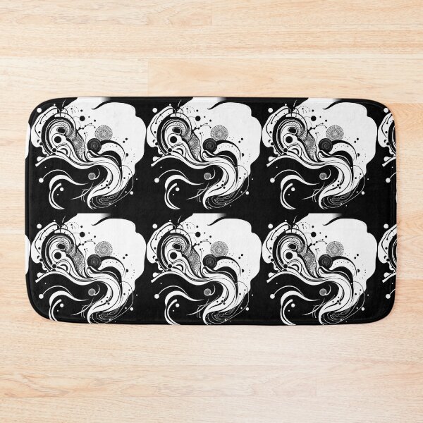Item preview, Nation Mania Black White Abstract Surreal Art Exploration Visions designed and sold by ART ATTACK ZONE.