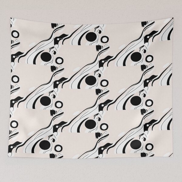 Item preview, Bon Larry Black White Abstract Surreal Art Exploration Visions designed and sold by ART ATTACK ZONE.