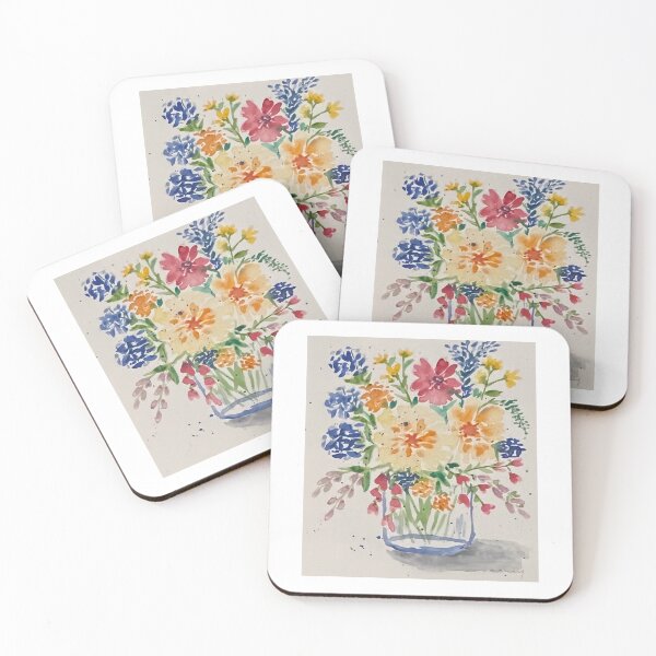 Item preview, Watercolor Spring Floral vase designed and sold by Urban Bizzy Bee.