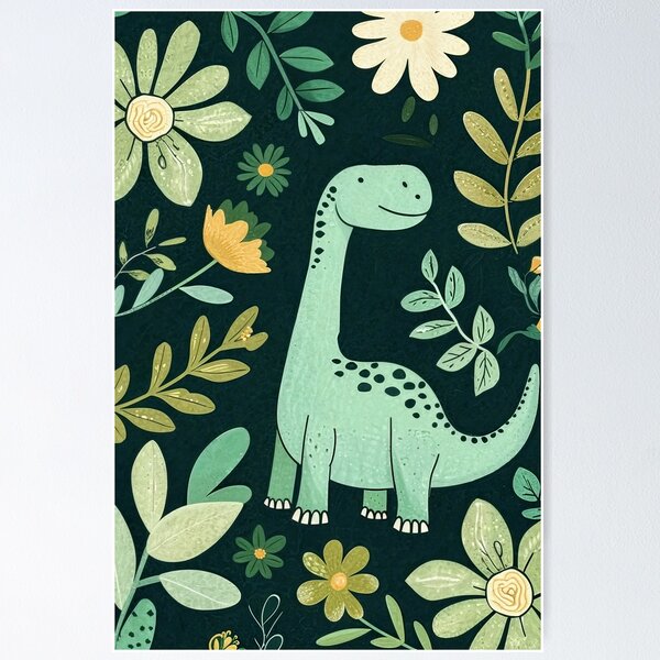 Item preview, Cute Folk Dinosaur 1 designed and sold by SparroCreative.