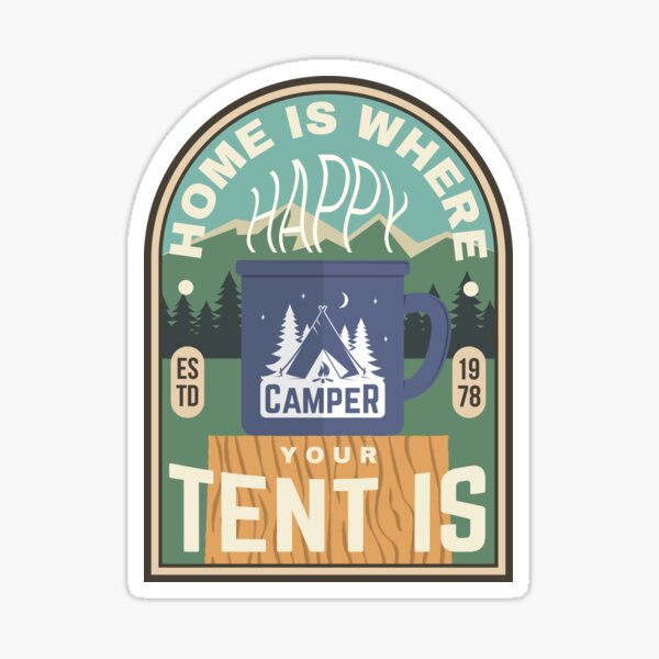 Item preview, Happy Camper Tshirt designed and sold by sivVector.