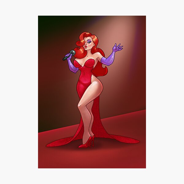Vista previa del artículo con la obra «Jessica Rabbit», diseñado y vendido por HappyOops.
