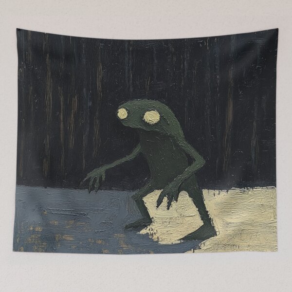 Item preview, Amphibian humanoid | Post-impressionist painting style designed and sold by ComicsFactory.