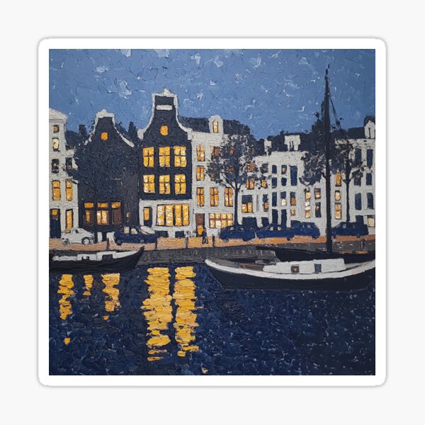 Item preview, Amsterdam | Post-impressionist painting style designed and sold by ComicsFactory.