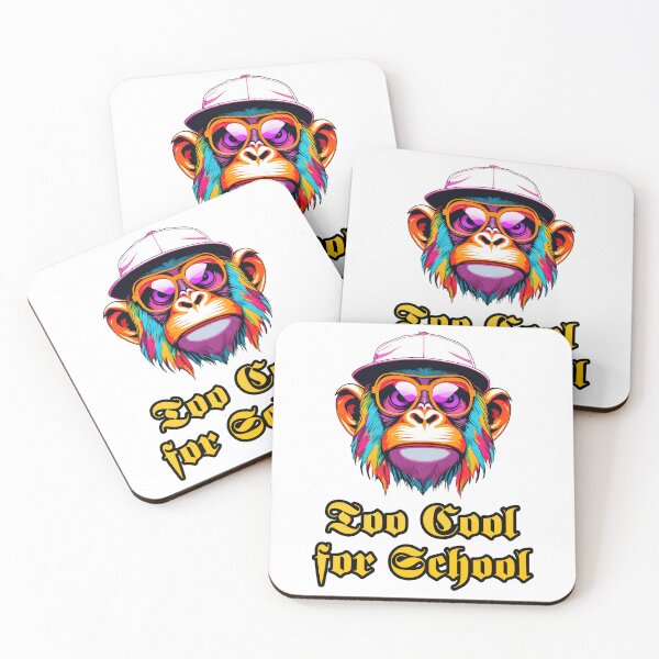 Item preview, Too Cool for School - Monkey quote 4 designed and sold by Tom-Johnson.