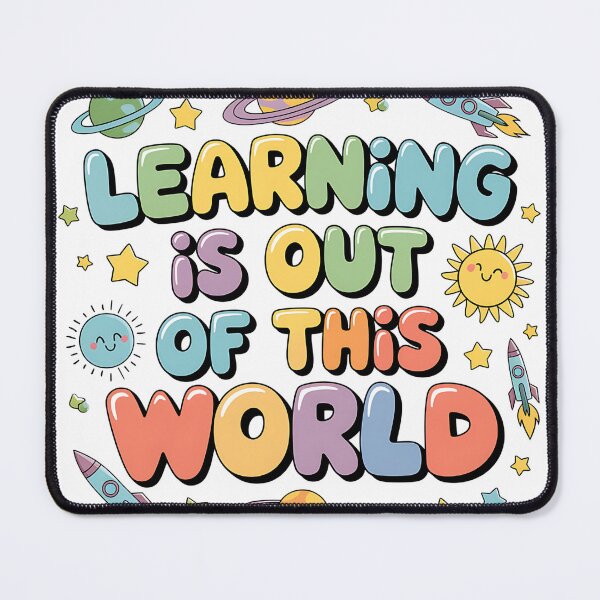 Item preview, Learning Is Out of This World - Fun Space-Themed Design designed and sold by luckytua789.