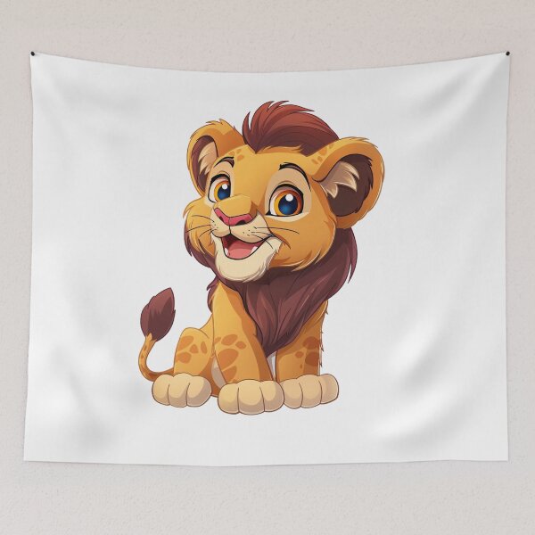 Item preview, Cute cartoon lion designed and sold by Stickermagician.