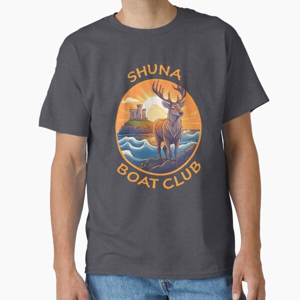 Aperçu de l'œuvre Shuna Boat Club (Majestueux en orange, grand logo) créée et vendue par Djephrey.