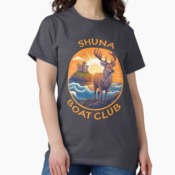 Aperçu de l'œuvre Shuna Boat Club (Majestueux en orange, grand logo) créée et vendue par Djephrey.