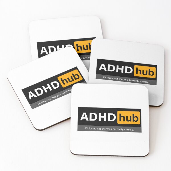 Item preview, ADHD hub; I'd focus, but there's a butterfly outside. designed and sold by FoxWink Inc.