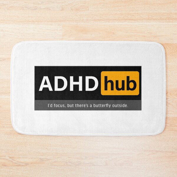 Item preview, ADHD hub; I'd focus, but there's a butterfly outside. designed and sold by FoxWink Inc.