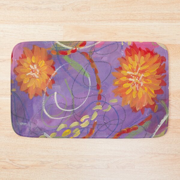 Item preview, Orangle Flowers Abstract #2 designed and sold by Taunya Tae at Artzy-One Studio.