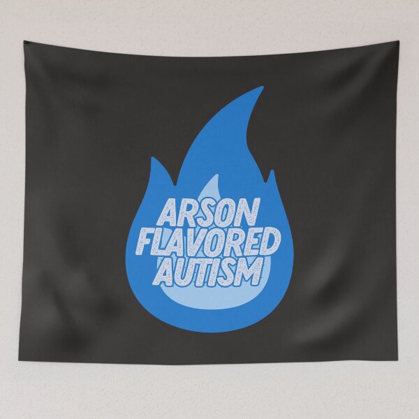 Artikelvorschau, Autismus mit Brandstiftung (blaue Flamme) entworfen und verkauft von goblinbabe.