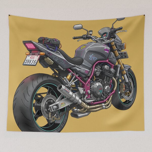 Item preview, Cyberpunk Bosozoku Cafe Racer: Japanese Custom Motorcycle designed and sold by Brendan Arthur Ring.