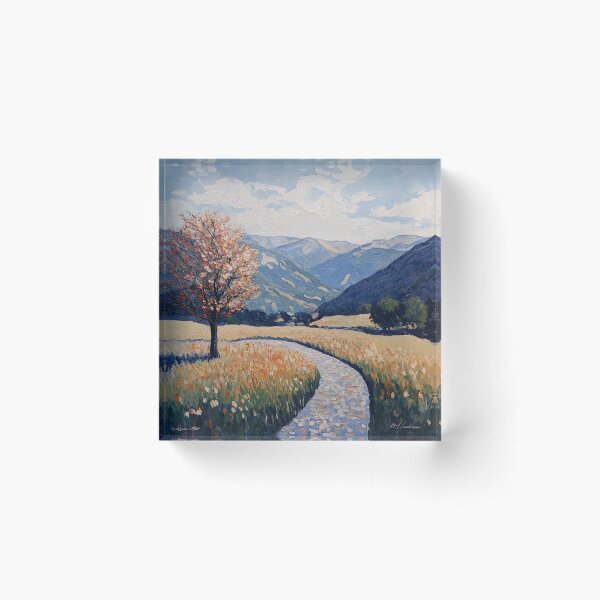 Item preview, Andorra landscape | Post-impressionist painting style designed and sold by ComicsFactory.