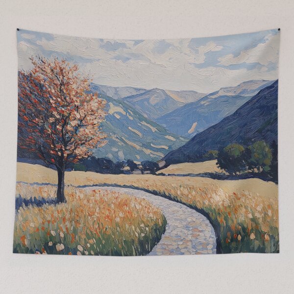 Item preview, Andorra landscape | Post-impressionist painting style designed and sold by ComicsFactory.