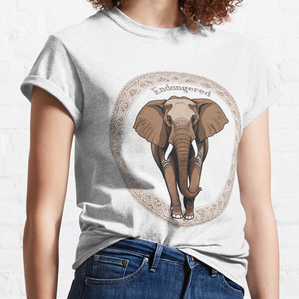 Item preview, Majestic Elephant Monoline – A Timeless Minimalist Design designed and sold by TrendFlux.