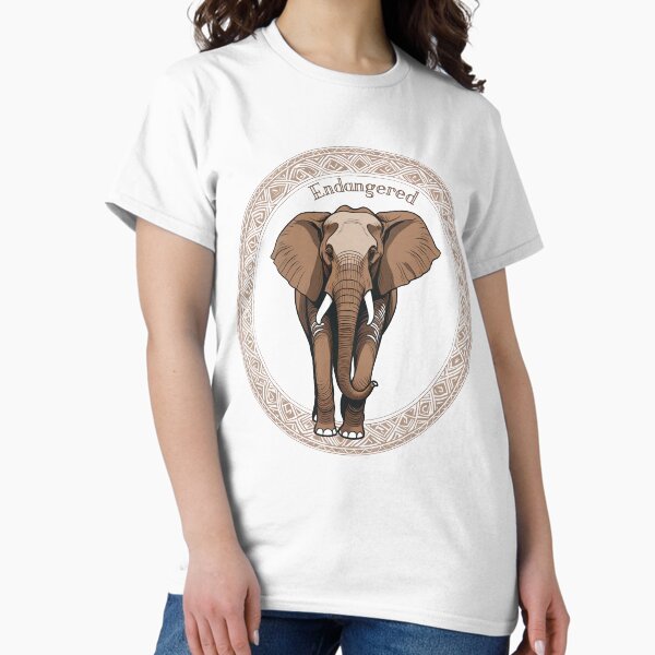 Item preview, Majestic Elephant Monoline – A Timeless Minimalist Design designed and sold by TrendFlux.