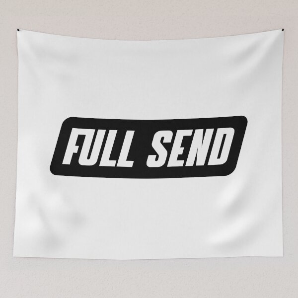 Item preview, Full Send Black with White stroke designed and sold by NicolasBishop.