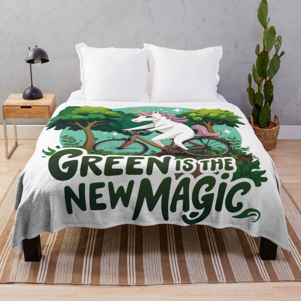 Item preview, Green is the New Magic – Eco-Activist Unicorn designed and sold by zoughlal.
