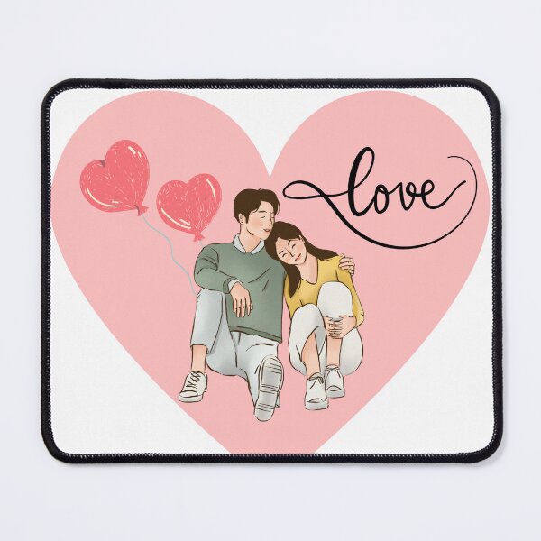 Item preview, "Romantic Couple Illustration - Love Art for T-Shirts & Gifts" designed and sold by pixelandpalette.
