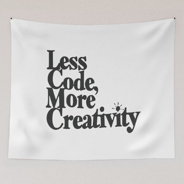 Item preview, Less code, More creativity designed and sold by Honeybee Designs.