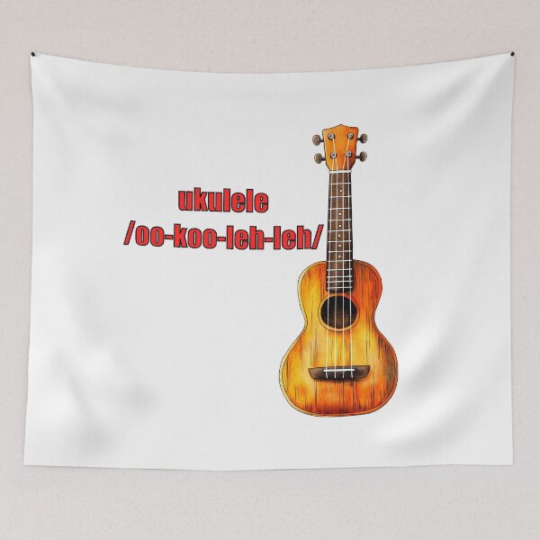 Item preview, ukulele: /oo-koo-leh-leh/ designed and sold by LogosMachina.