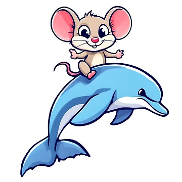 Artwork thumbnail, Dolphin Ride Adventure Mouse by SteadyRolling