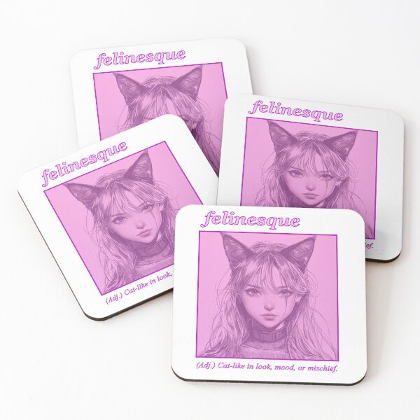 Item preview, felinesque: (Adj.) Cat-like in look, mood, or mischief designed and sold by LogosMachina.