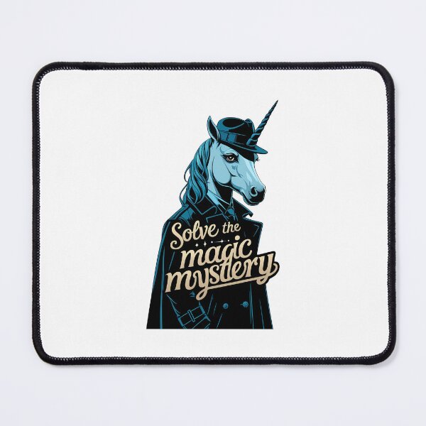 Item preview, Solve the Magic Mystery – Noir Detective Unicorn designed and sold by zoughlal.