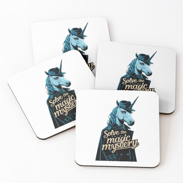 Item preview, Solve the Magic Mystery – Noir Detective Unicorn designed and sold by zoughlal.