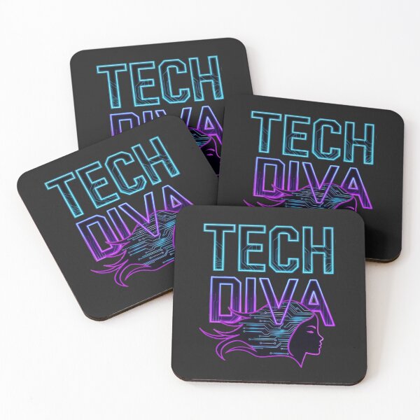 Item preview, Tech Diva:  Bold Neon Art Celebrating Women In Technology And Coding designed and sold by elynne9.