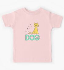 Chinese crested dog. Funny cartoon animal. Kids Tee