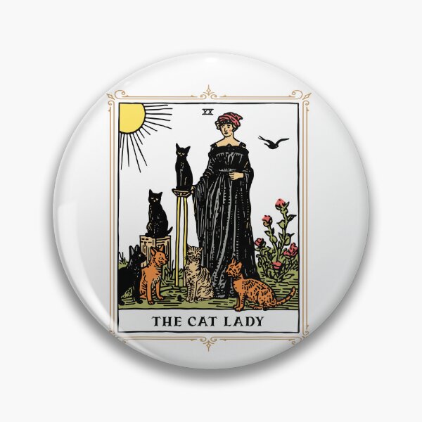 Item preview, The Cat Lady Tarot Card, Vintage Gothic Cat Women Cat Mom T-Shirt designed and sold by Wear the Art.