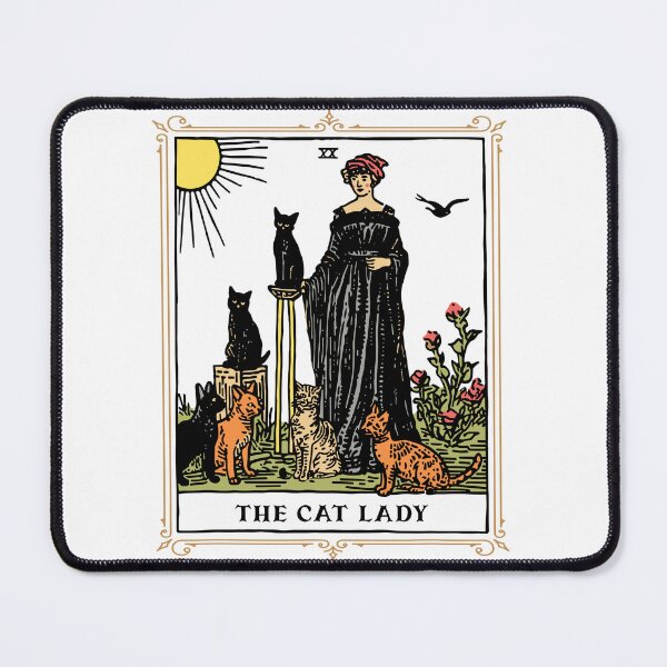 Artikelvorschau, Die Katzendame Tarotkarte, Vintage Gothic Katzenfrauen Katzenmama T-Shirt entworfen und verkauft von Wear the Art.