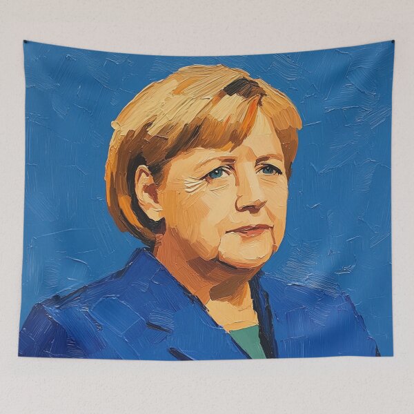 Item preview, Angela Merkel | Post-impressionist painting style designed and sold by ComicsFactory.
