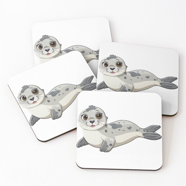 Item preview, Cute cartoon seals designed and sold by Stickermagician.